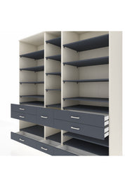 Kronos Dolap 19 Raflı 8 Çekmeceli 220x59x243 - S784M020V08C