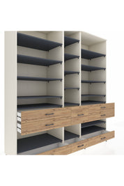 Kronos Dolap 19 Raflı 8 Çekmeceli 220x59x243 - S784M020V09C