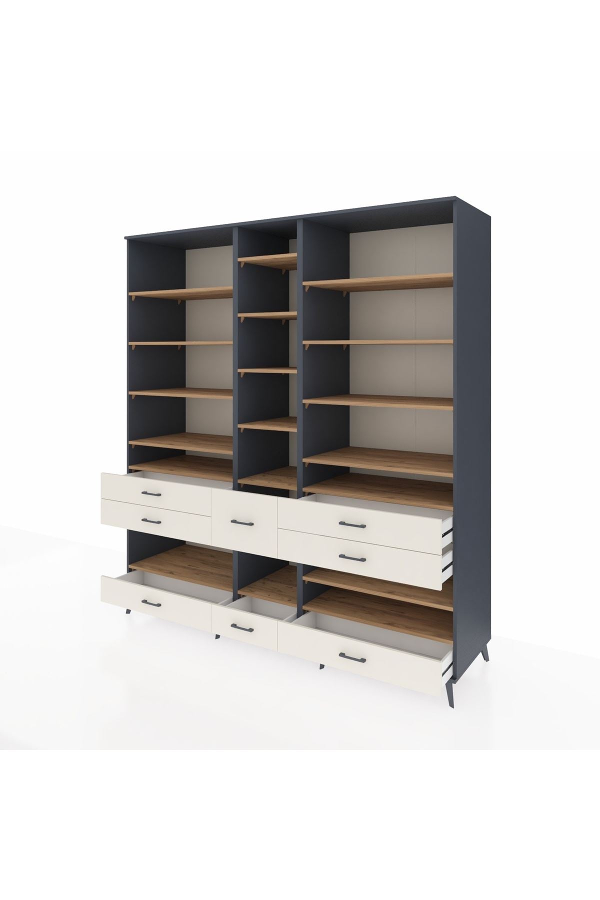 Kronos Dolap 19 Raflı 8 Çekmeceli 220x59x243 - S784M020V10C