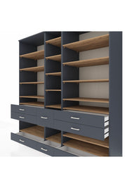 Kronos Dolap 19 Raflı 8 Çekmeceli 220x59x243 - S784M020V11C