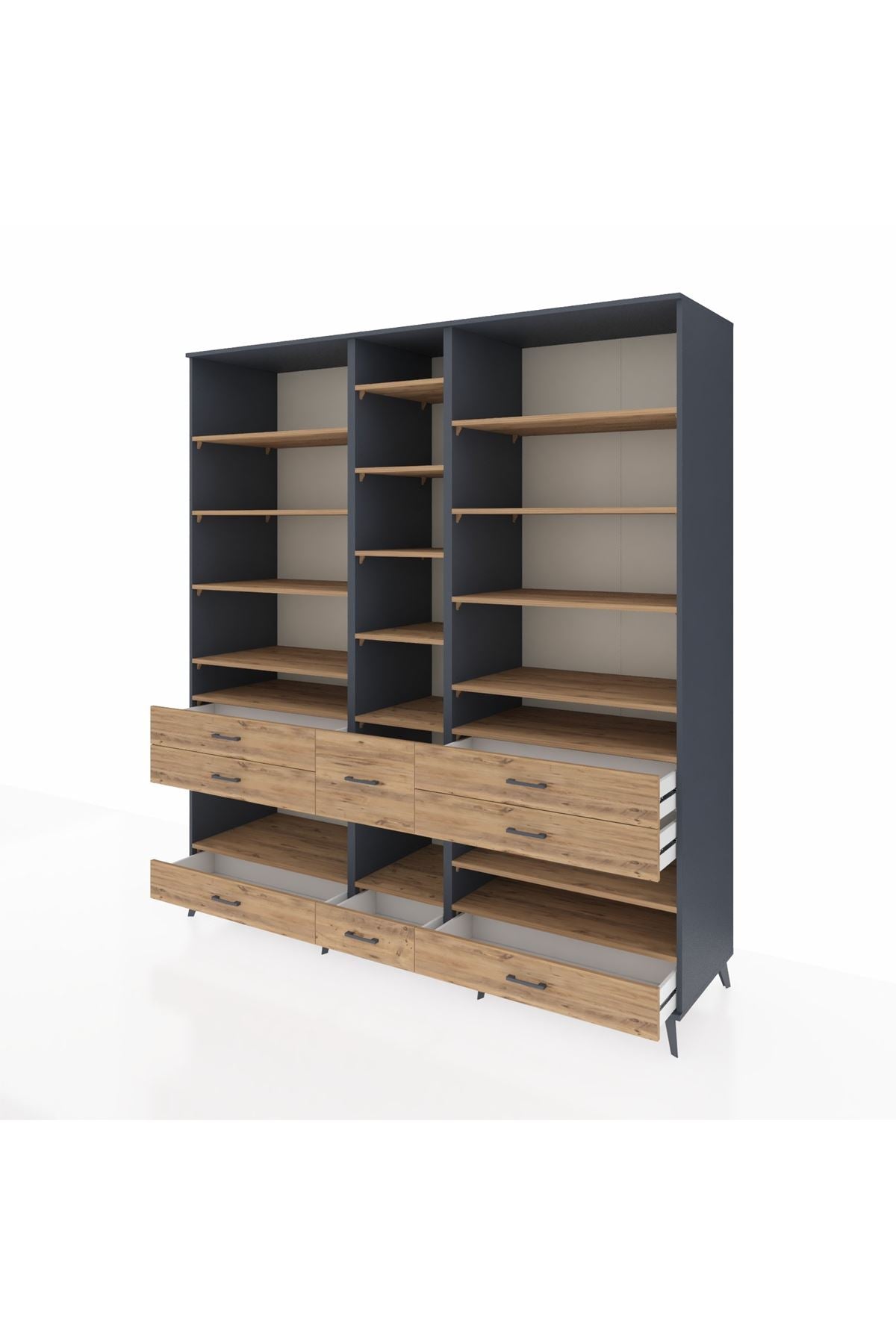 Kronos Dolap 19 Raflı 8 Çekmeceli 220x59x243 - S784M020V12C