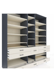 Kronos Dolap 19 Raflı 8 Çekmeceli 220x59x243 - S784M020V13C
