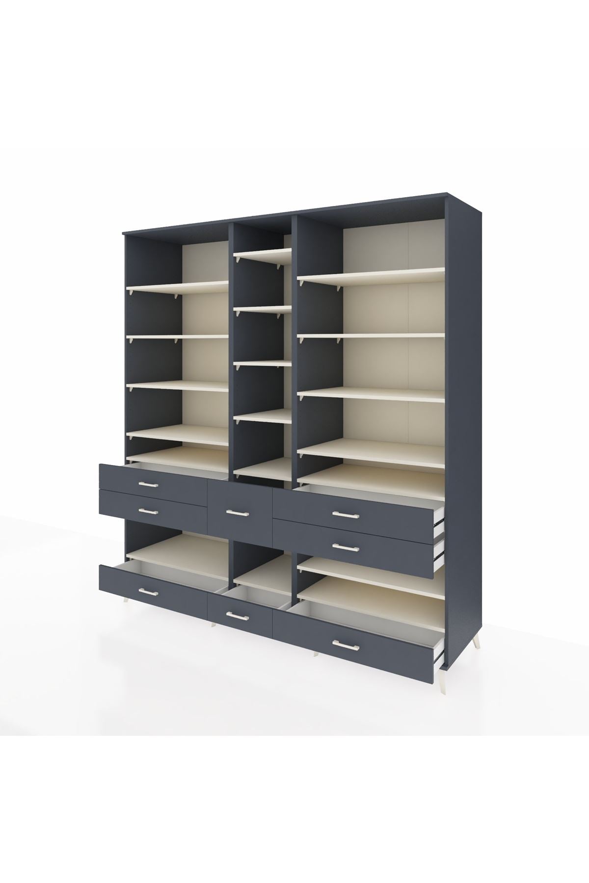 Kronos Dolap 19 Raflı 8 Çekmeceli 220x59x243 - S784M020V14C