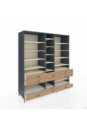 Kronos Dolap 19 Raflı 8 Çekmeceli 220x59x243 - S784M020V15C