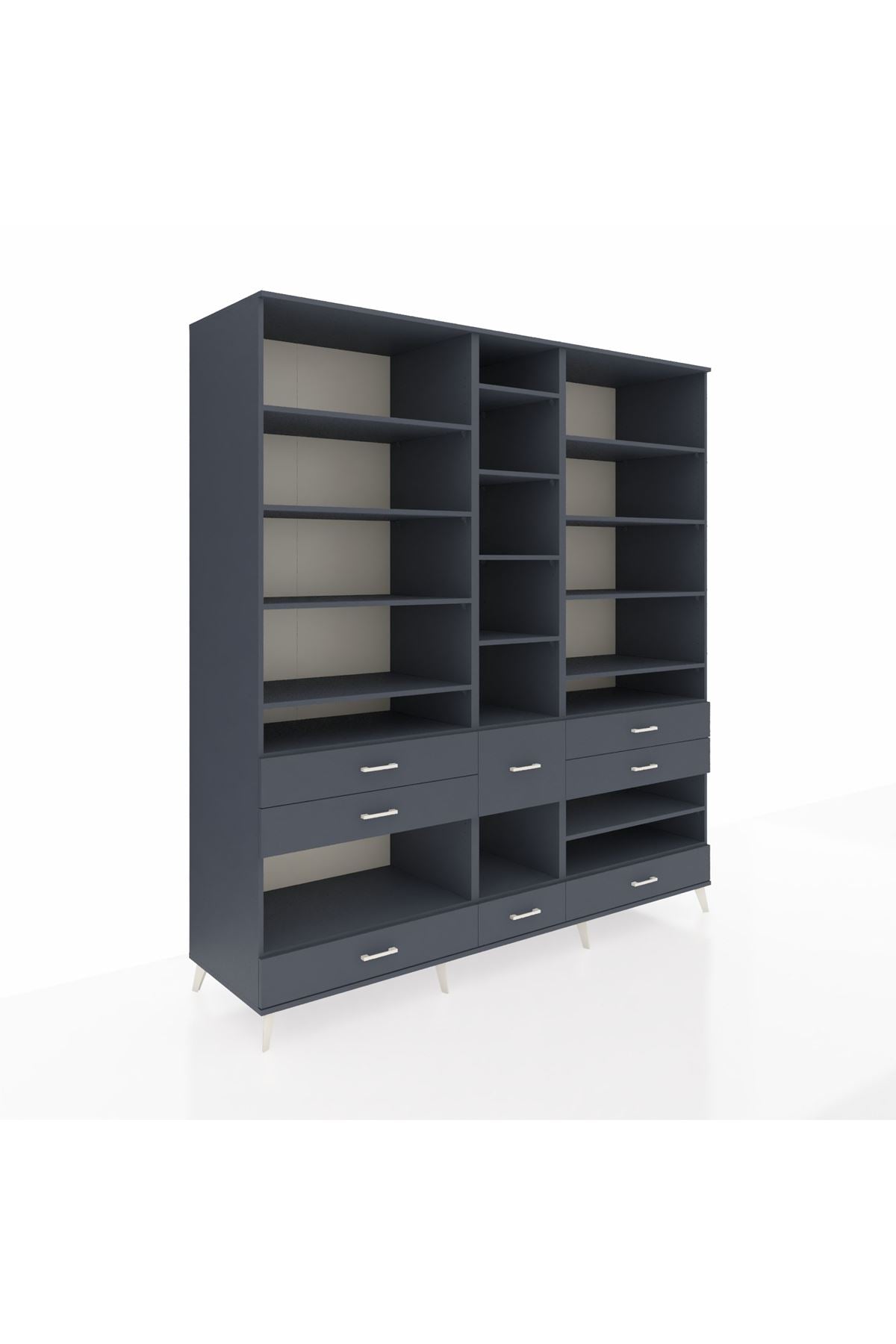 Kronos Dolap 19 Raflı 8 Çekmeceli 220x59x243 - S784M020V17C