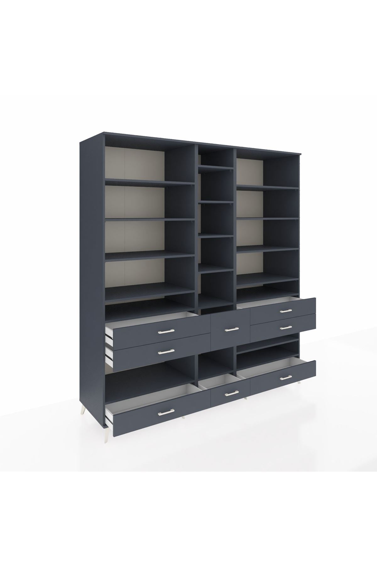 Kronos Dolap 19 Raflı 8 Çekmeceli 220x59x243 - S784M020V17C