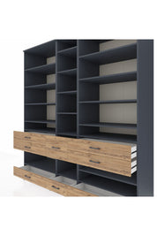 Kronos Dolap 19 Raflı 8 Çekmeceli 220x59x243 - S784M020V18C