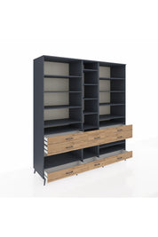 Kronos Dolap 19 Raflı 8 Çekmeceli 220x59x243 - S784M020V18C