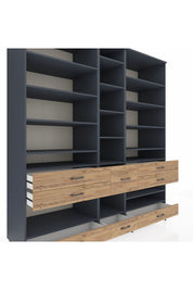 Kronos Dolap 19 Raflı 8 Çekmeceli 220x59x243 - S784M020V18C