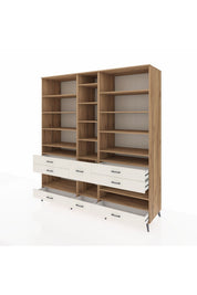 Kronos Dolap 19 Raflı 8 Çekmeceli 220x59x243 - S784M020V19C
