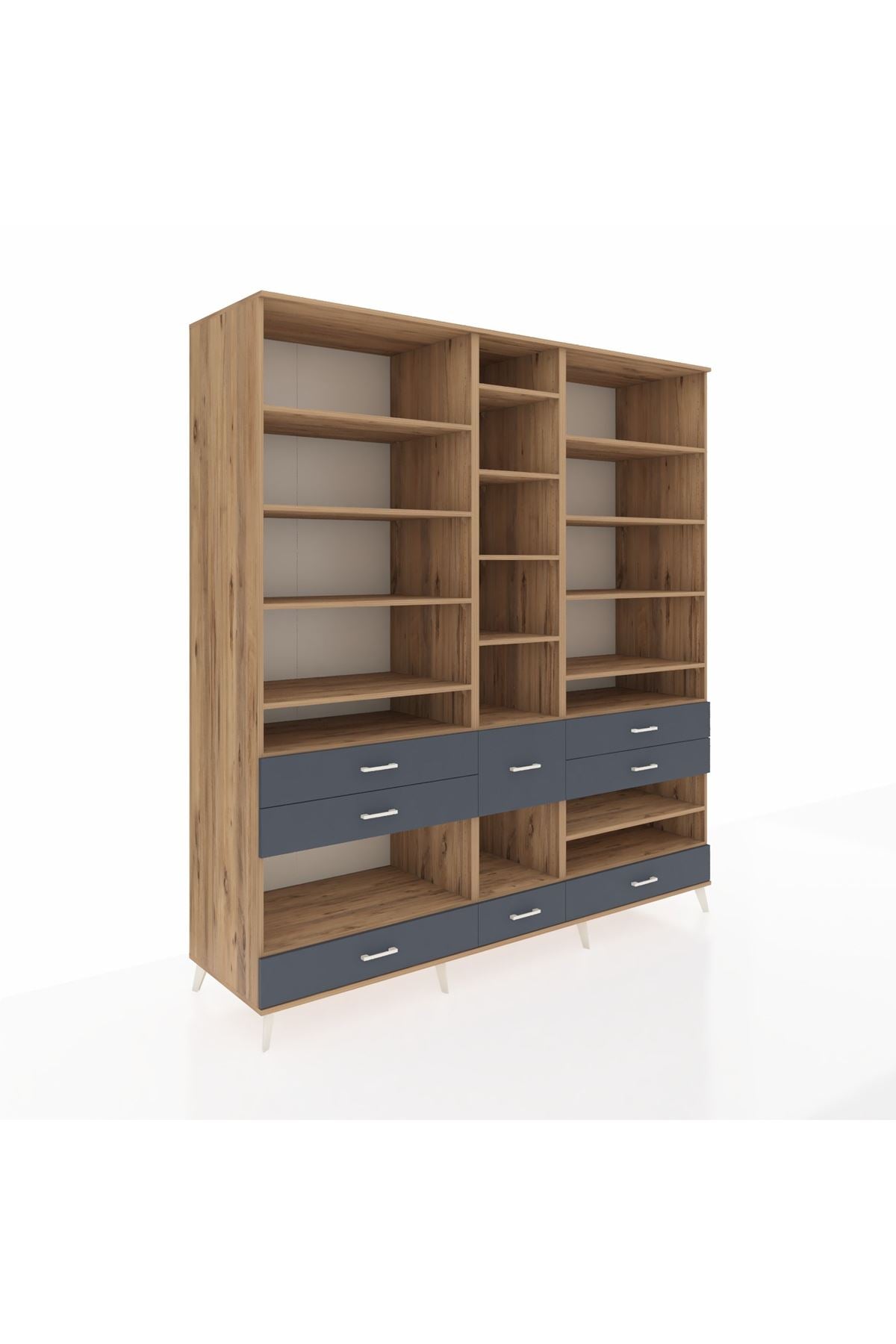 Kronos Dolap 19 Raflı 8 Çekmeceli 220x59x243 - S784M020V20C