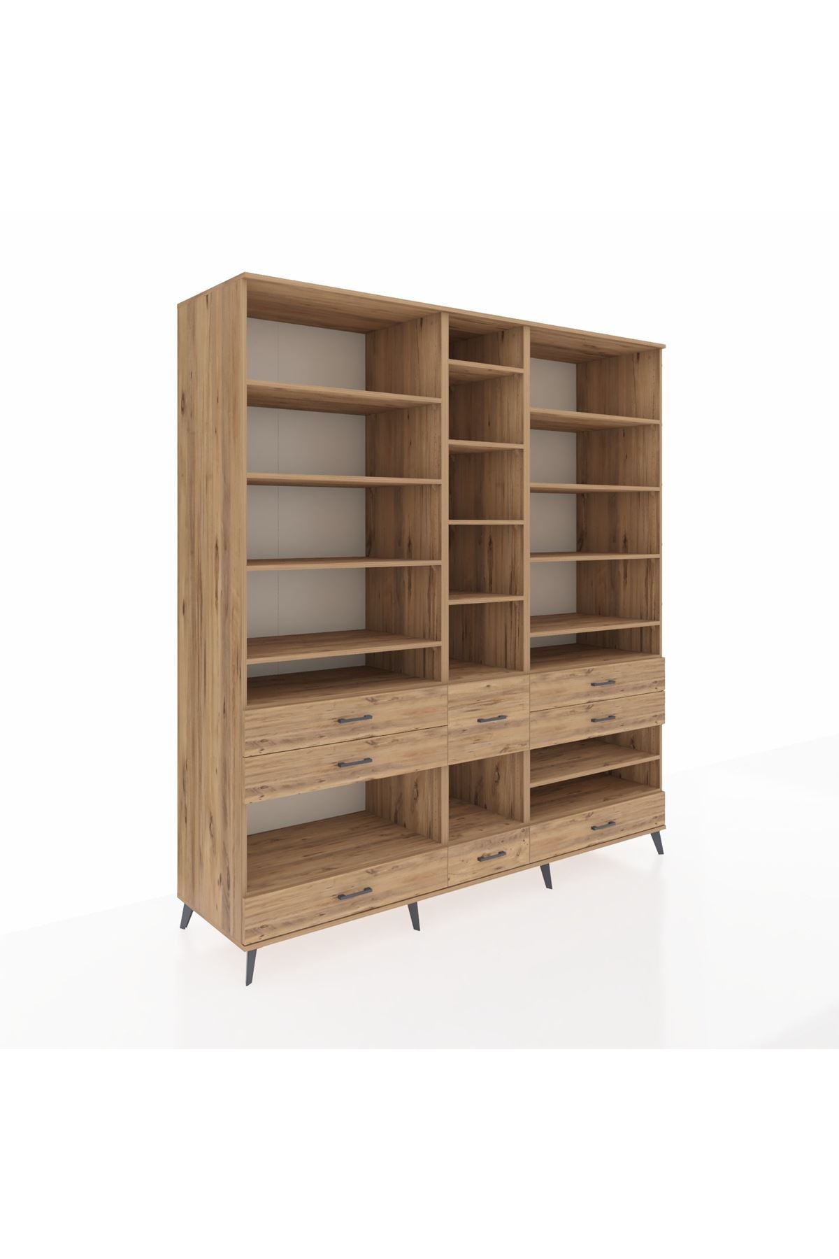 Kronos Dolap 19 Raflı 8 Çekmeceli 220x59x243 - S784M020V21C
