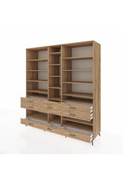Kronos Dolap 19 Raflı 8 Çekmeceli 220x59x243 - S784M020V21C