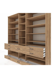 Kronos Dolap 19 Raflı 8 Çekmeceli 220x59x243 - S784M020V21C