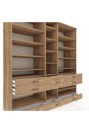 Kronos Dolap 19 Raflı 8 Çekmeceli 220x59x243 - S784M020V21C