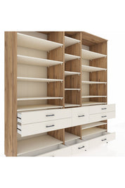 Kronos Dolap 19 Raflı 8 Çekmeceli 220x59x243 - S784M020V22C