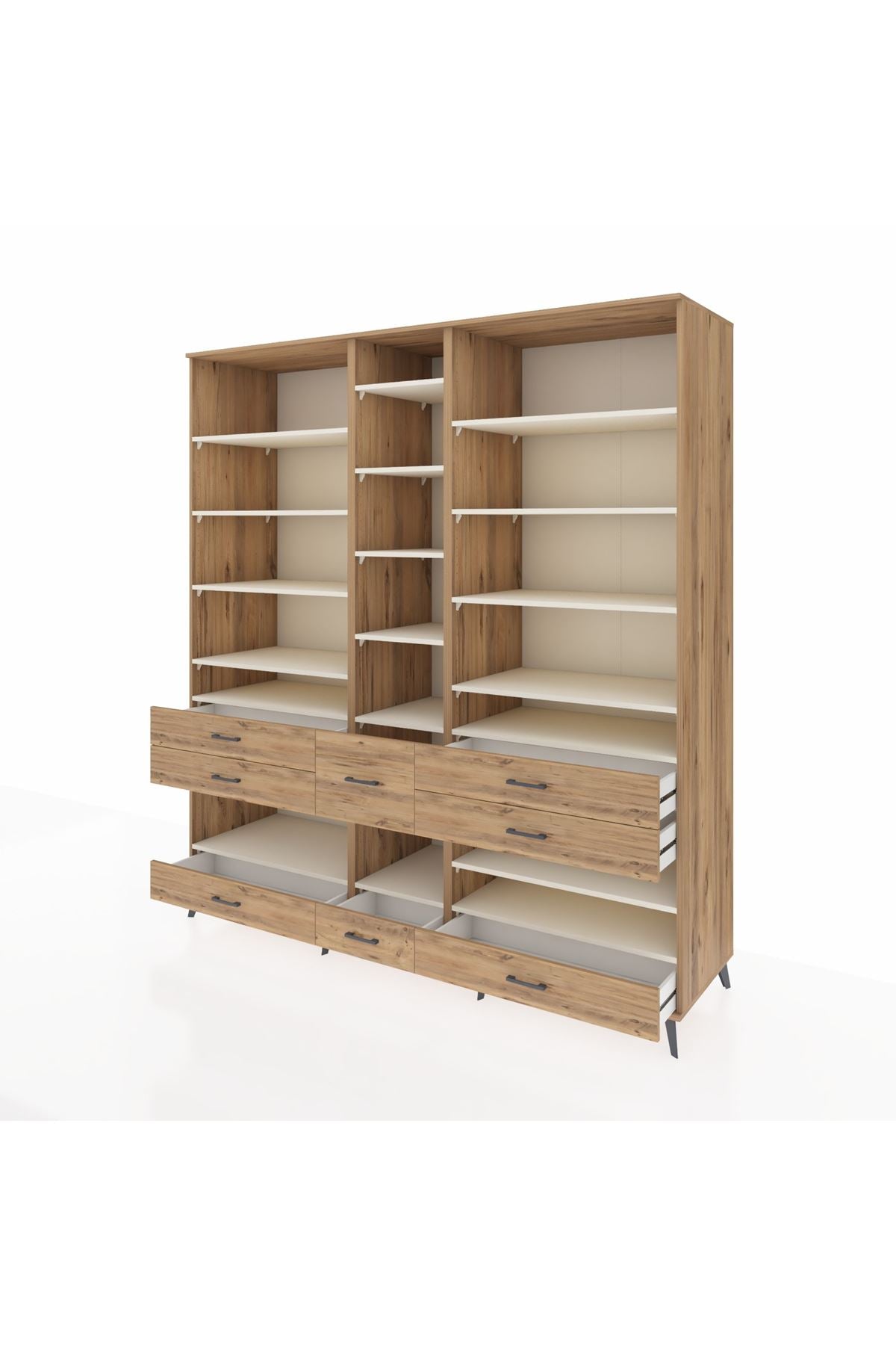 Kronos Dolap 19 Raflı 8 Çekmeceli 220x59x243 - S784M020V24C
