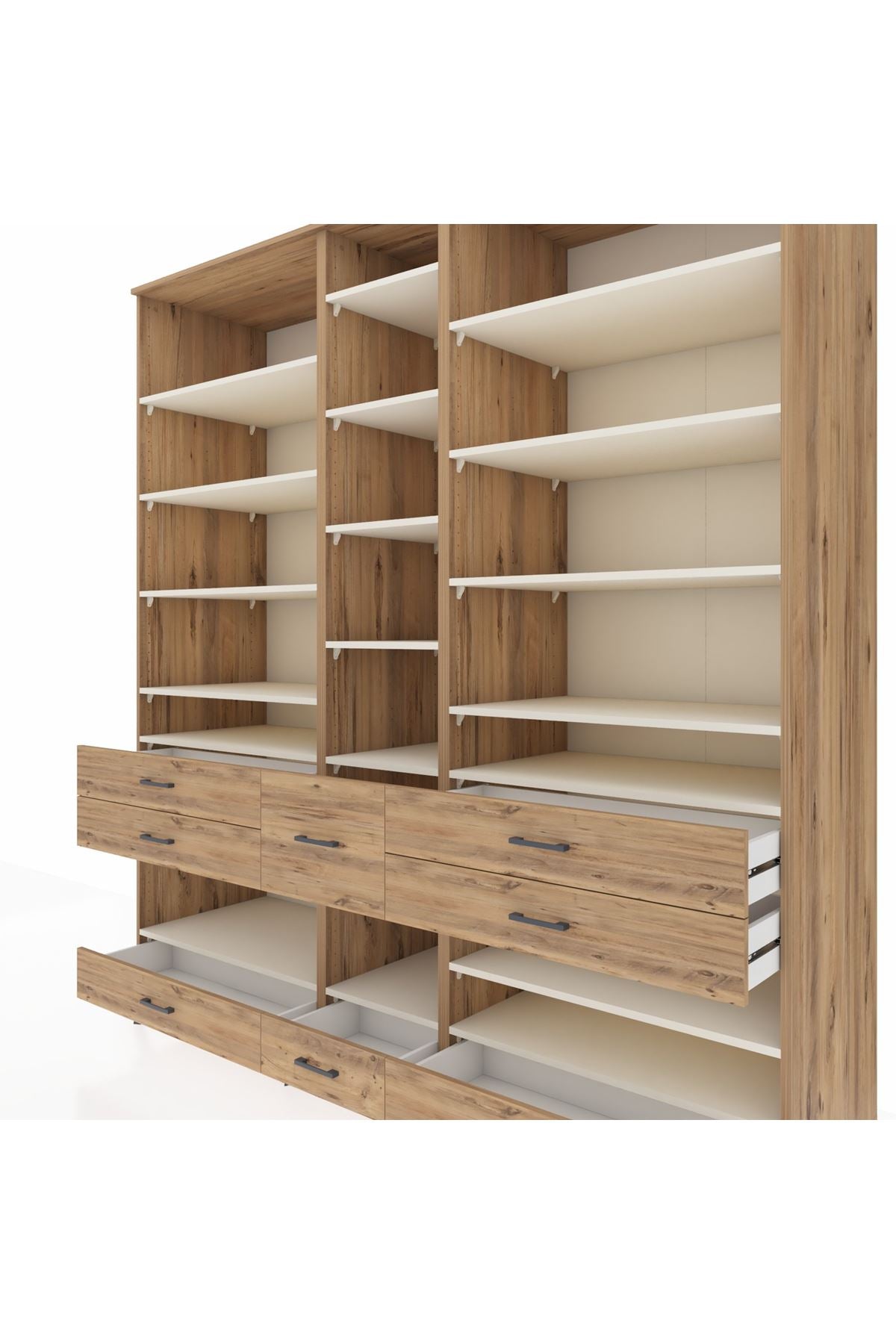 Kronos Dolap 19 Raflı 8 Çekmeceli 220x59x243 - S784M020V24C