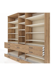Kronos Dolap 19 Raflı 8 Çekmeceli 220x59x243 - S784M020V24C