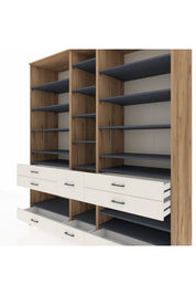 Kronos Dolap 19 Raflı 8 Çekmeceli 220x59x243 - S784M020V25C