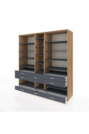 Kronos Dolap 19 Raflı 8 Çekmeceli 220x59x243 - S784M020V26C