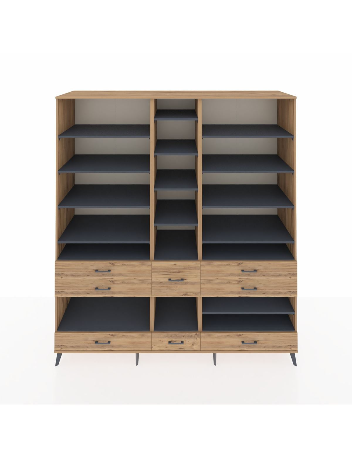 Kronos Dolap 19 Raflı 8 Çekmeceli 220x59x243 - S784M020V27C