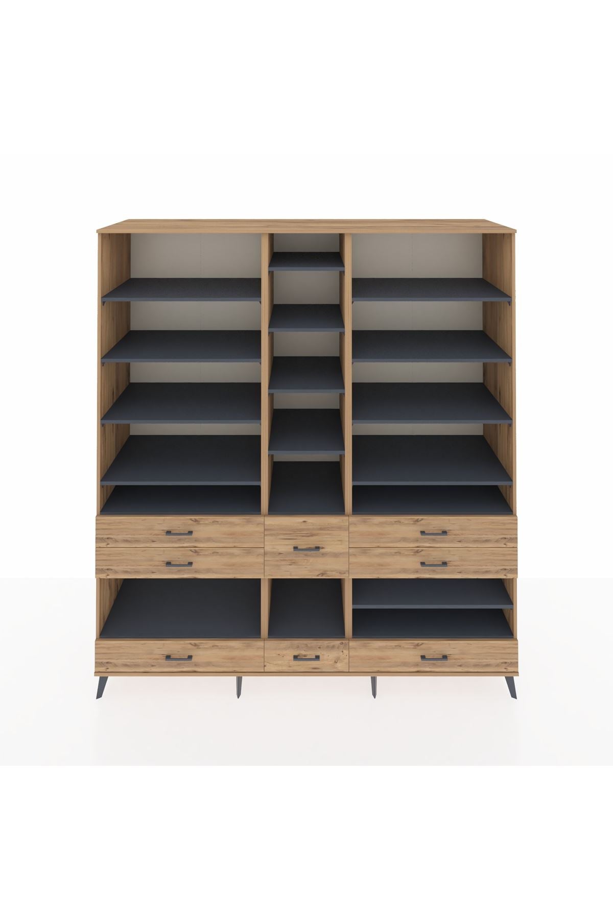 Kronos Dolap 19 Raflı 8 Çekmeceli 220x59x243 - S784M020V27C