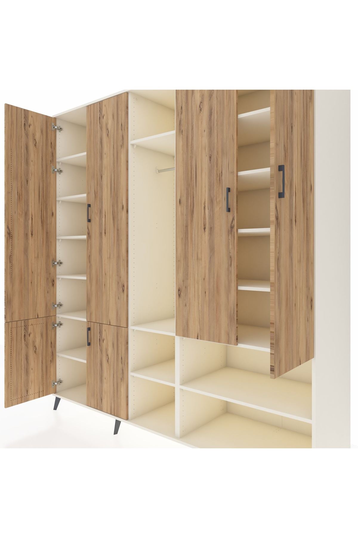 Kronos Dolap 15 Raflı 5 Kapaklı Tek Askılı 220x59x243 - S784M021V01C