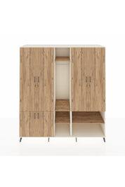 Kronos Dolap 15 Raflı 5 Kapaklı Tek Askılı 220x59x243 Aytaşı-Çam/Çam