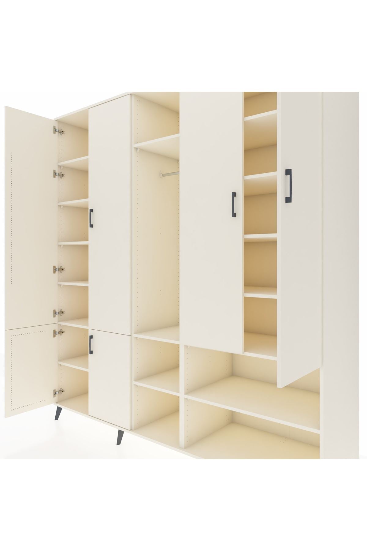 Kronos Dolap 15 Raflı 5 Kapaklı Tek Askılı 220x59x243 - S784M021V04C