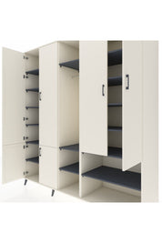 Kronos Dolap 15 Raflı 5 Kapaklı Tek Askılı 220x59x243 Aytaşı-Aytaşı/Antrasit