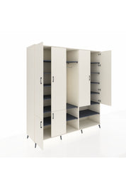 Kronos Dolap 15 Raflı 5 Kapaklı Tek Askılı 220x59x243 Aytaşı-Aytaşı/Antrasit