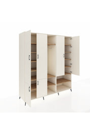 Kronos Dolap 15 Raflı 5 Kapaklı Tek Askılı 220x59x243 Aytaşı-Aytaşı/Çam