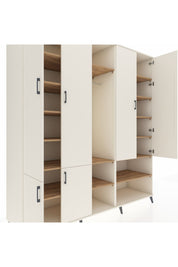 Kronos Dolap 15 Raflı 5 Kapaklı Tek Askılı 220x59x243 Aytaşı-Aytaşı/Çam