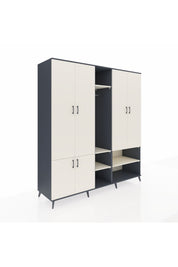 Kronos Dolap 15 Raflı 5 Kapaklı Tek Askılı 220x59x243 Antrasit-Aytaşı/Aytaşı