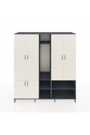 Kronos Dolap 15 Raflı 5 Kapaklı Tek Askılı 220x59x243 Antrasit-Aytaşı/Antrasit