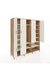 Kronos Dolap 15 Raflı 5 Kapaklı Tek Askılı 220x59x243 Çam-Aytaşı/Aytaşı