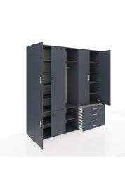 Kronos Dolap 14 Raflı 4 Çekmeceli Tek Askılı 220x59x243 - S784M022V17C