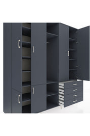 Kronos Dolap 14 Raflı 4 Çekmeceli Tek Askılı 220x59x243 - S784M022V17C