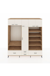 Kronos Dolap 18 Raflı 4 Çekmeceli Tek Askılı 220x59x243 - S784M024V22C