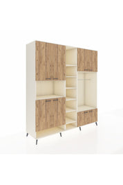 Kronos Dolap 18 Raflı 8 Kapaklı Tek Askılı 220x59x243 Aytaşı-Çam/Aytaşı