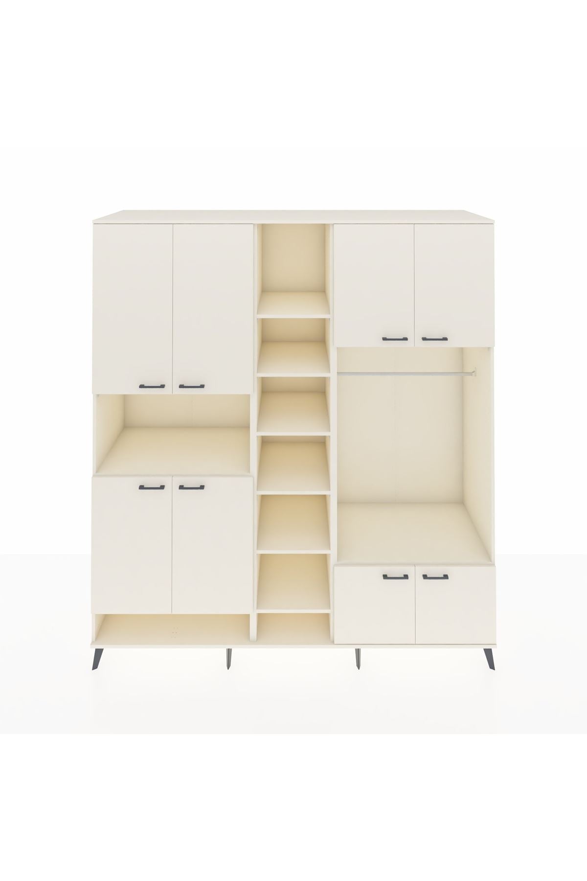 Kronos Dolap 18 Raflı 8 Kapaklı Tek Askılı 220x59x243 Aytaşı-Aytaşı/Aytaşı