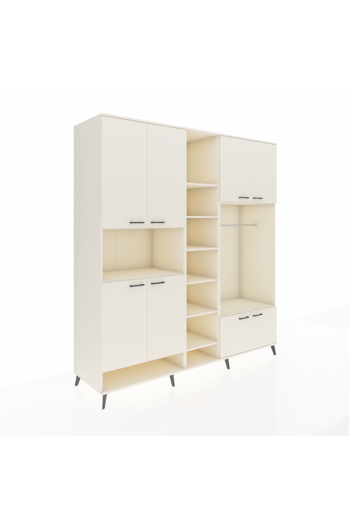 Kronos Dolap 18 Raflı 8 Kapaklı Tek Askılı 220x59x243 Aytaşı-Aytaşı/Aytaşı