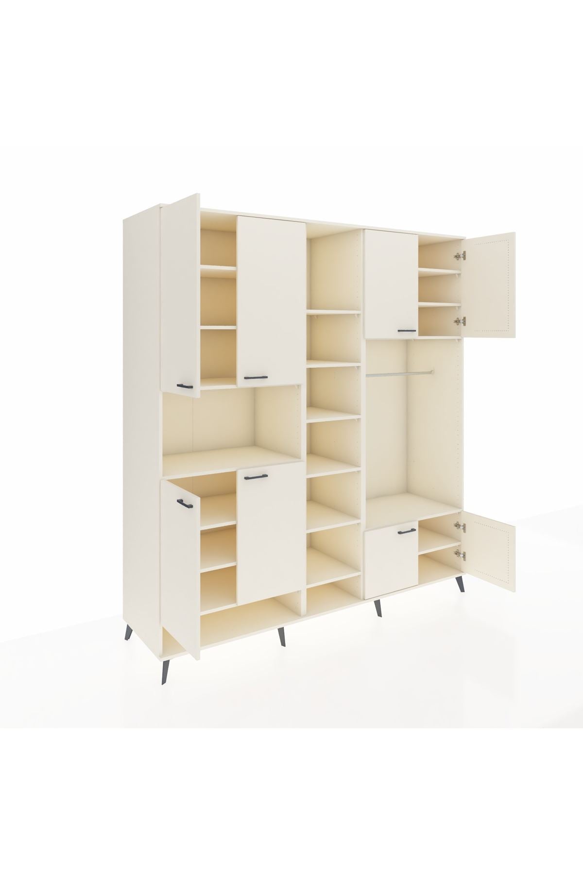 Kronos Dolap 18 Raflı 8 Kapaklı Tek Askılı 220x59x243 Aytaşı-Aytaşı/Aytaşı