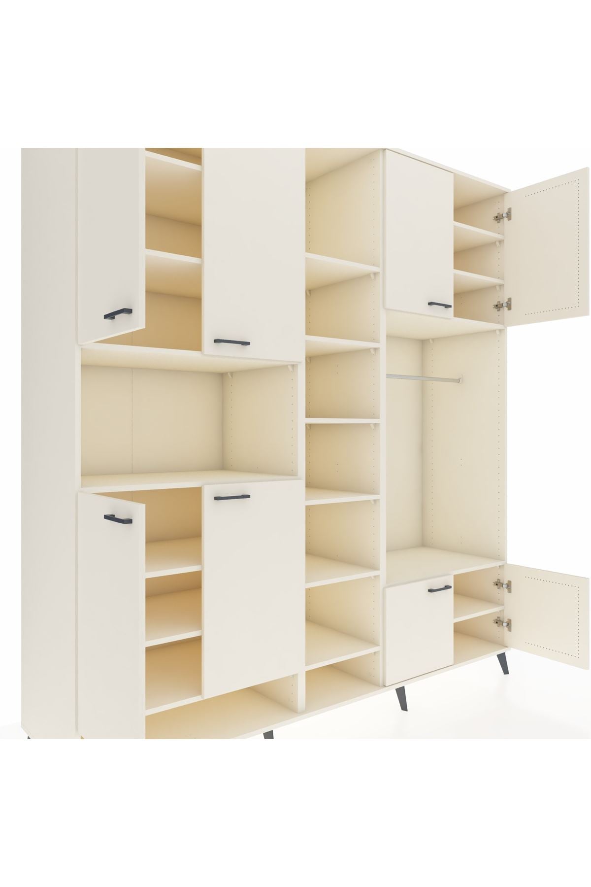 Kronos Dolap 18 Raflı 8 Kapaklı Tek Askılı 220x59x243 Aytaşı-Aytaşı/Aytaşı