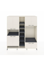 Kronos Dolap 18 Raflı 8 Kapaklı Tek Askılı 220x59x243 Aytaşı-Aytaşı/Antrasit