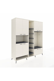 Kronos Dolap 18 Raflı 8 Kapaklı Tek Askılı 220x59x243 Aytaşı-Aytaşı/Antrasit