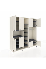 Kronos Dolap 18 Raflı 8 Kapaklı Tek Askılı 220x59x243 Aytaşı-Aytaşı/Antrasit