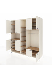 Kronos Dolap 18 Raflı 8 Kapaklı Tek Askılı 220x59x243 Aytaşı-Aytaşı/Çam