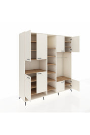 Kronos Dolap 18 Raflı 8 Kapaklı Tek Askılı 220x59x243 Aytaşı-Aytaşı/Çam